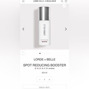 Brand New LORDE+BELLE Spot Reducing Booster Retails $59+